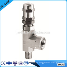 High pressure spring plumbing pressure relief valve